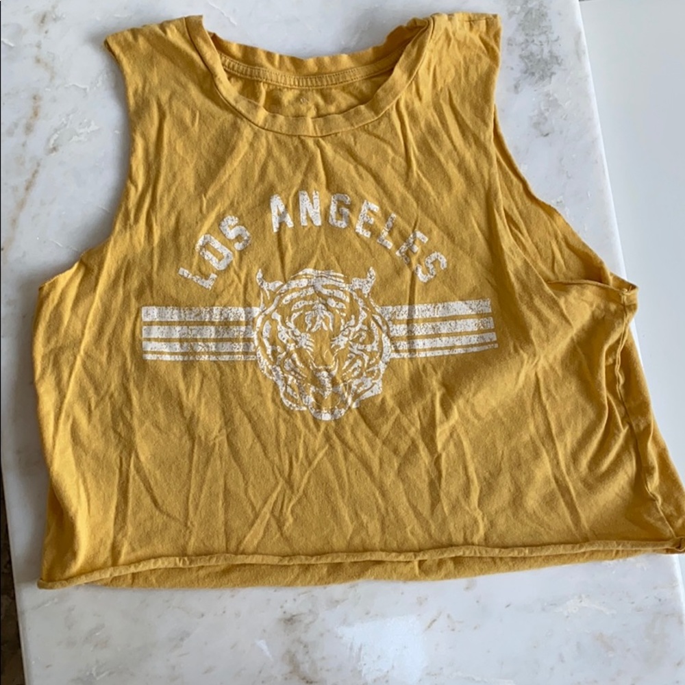 Los Angeles Tiger Cotton Crop Top